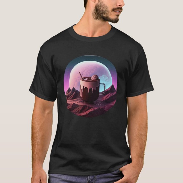 Camiseta Hot Chocolate Synthwave 80s Retrowave Aesthetic (Anverso)