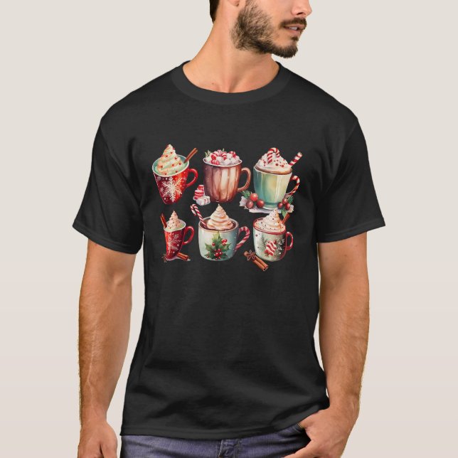 Camiseta Hot Cocoa Christmas Cup Hot Chocolate Candy Cane X (Anverso)