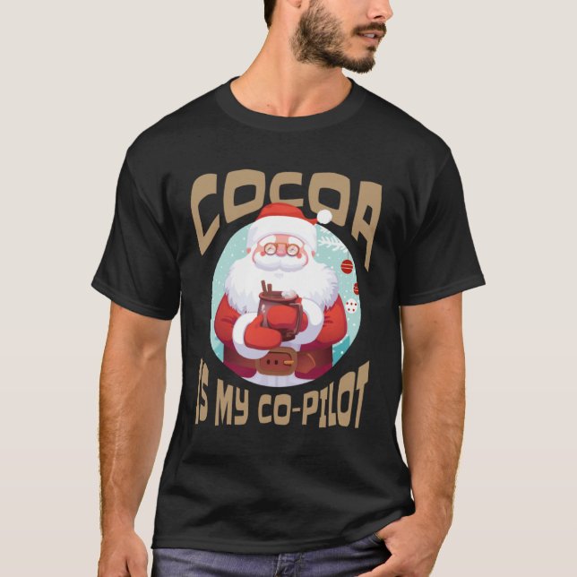 Camiseta Hot Cocoa Co Pilot Santa Chocolate (Anverso)