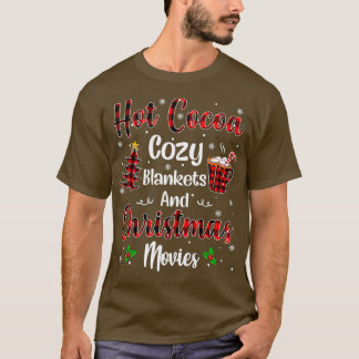 Camiseta Hot Cocoa Cozy Blankets Christmas Movies Red