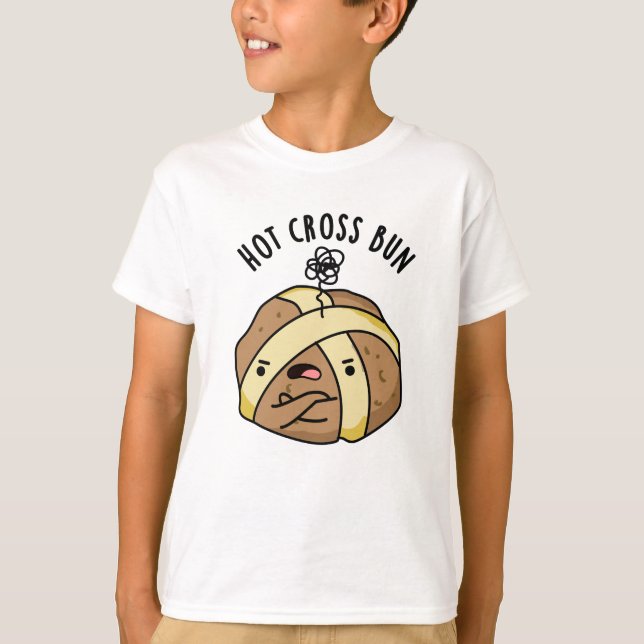 Camiseta Hot Cross Bun Funny Food Pun (Anverso)