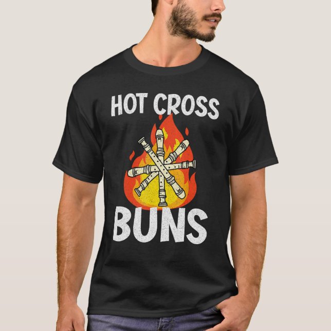Camiseta Hot Cross Buns  Womens Hot Cross Buns pattern for  (Anverso)