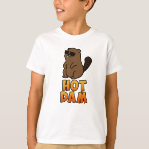 Camiseta Hot Dam Funny Guay Beaver Pun