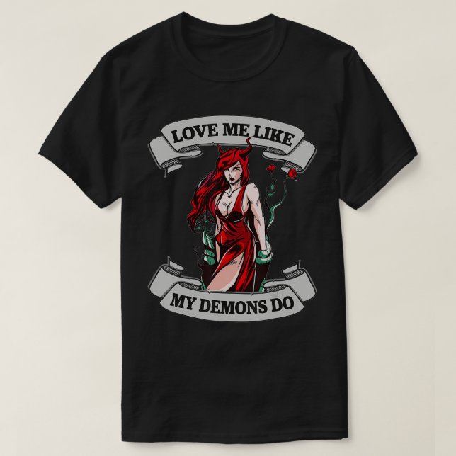Camiseta Hot Demonic Devilish Demon Satanic Succubus Evil D (Diseño del anverso)