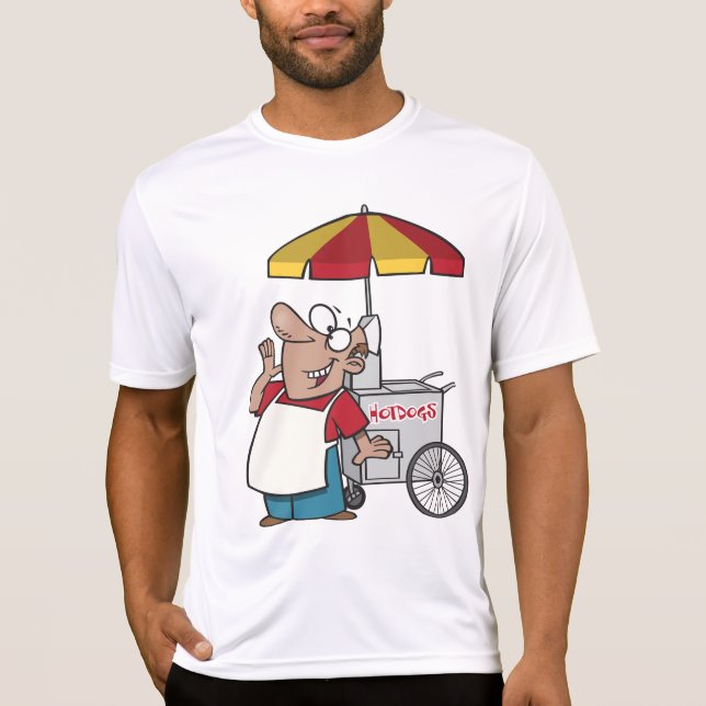 Camiseta Hot Dog Cart Vendor Street Food Seller (Anverso)
