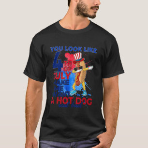 Camiseta Hot Dog Dabbing 4th Of July Hot Dog Women Kids