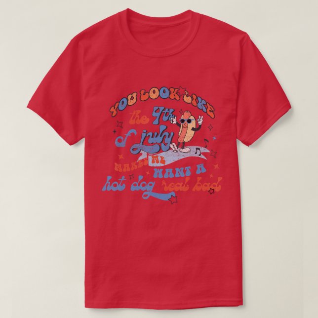Camiseta Hot Dog Love USA Gracioso Te Pareces Al Cuarto De  (Diseño del anverso)