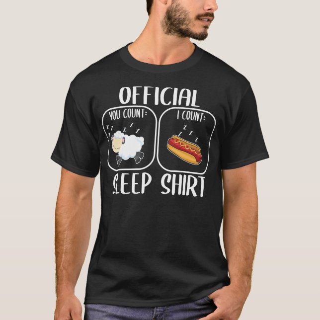 Camiseta Hot Dog Sleep Shirt Count Sheep (Anverso)