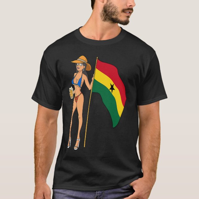 Camiseta Hot Fan Girl Ghana (Anverso)