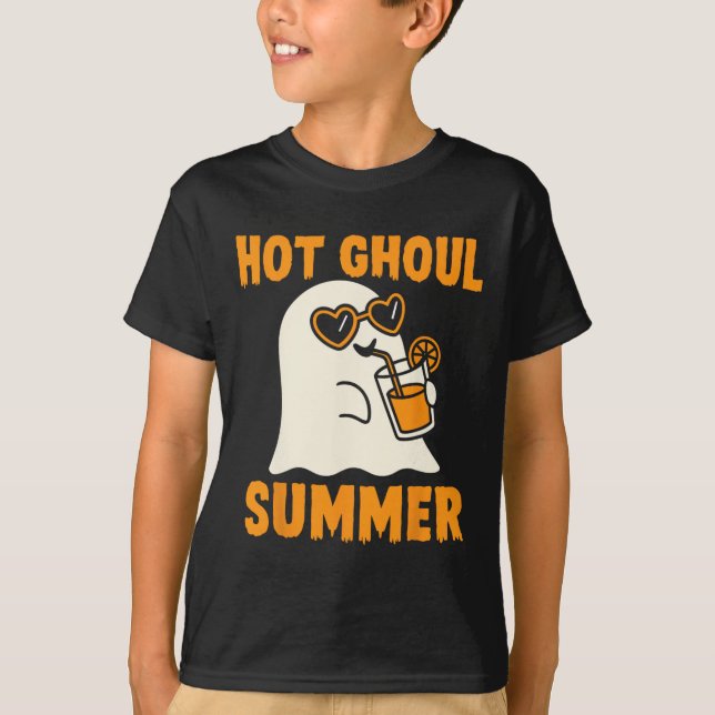 Camiseta Hot Ghoul Summer Cute Funny Ghost Halloween (Anverso)
