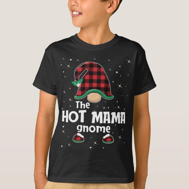 Camiseta Hot Mama Gnome Navidades de juego de búfalo con  P (Anverso)