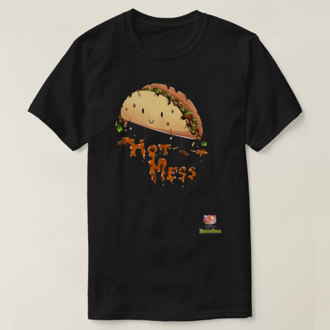 Camiseta Hot Mess Un taco que se desmorona (Diseño del anverso)