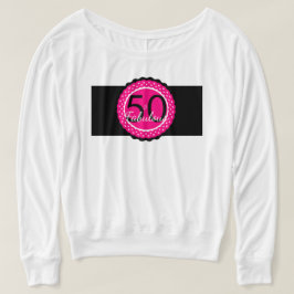 Camiseta Hot Pink and Black 50 y fabuloso regalo de cumplea