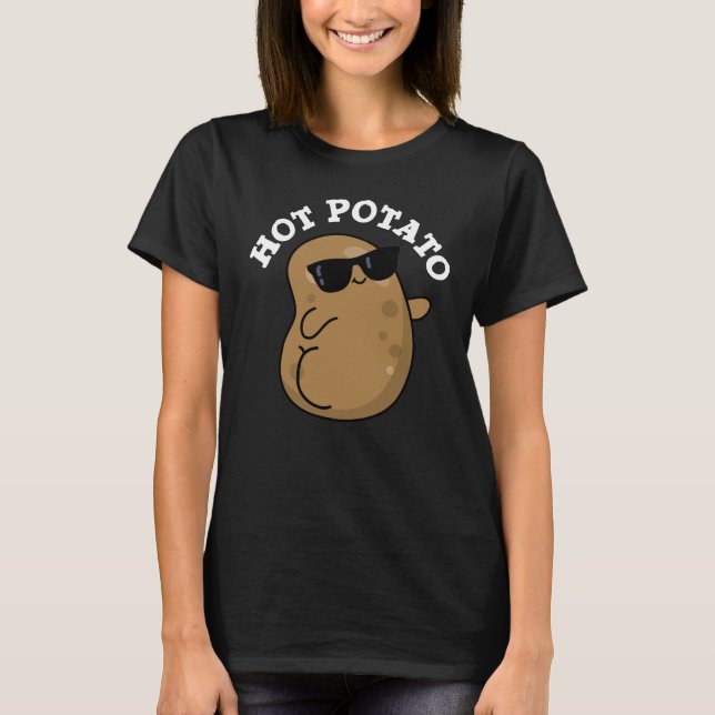 Camiseta Hot Potato Funny Veggie Pun Dark BG (Anverso)