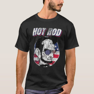 Camiseta Hot Rod Abraham Lincoln preside Funny Musc Ca