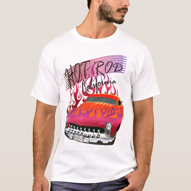 Camiseta hot rod california by hipster skulls (Anverso)