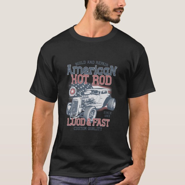 Camiseta Hot Rod Custom Garage (Anverso)