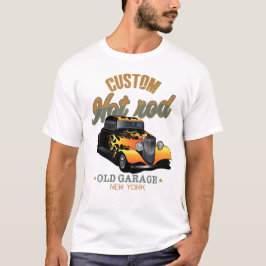 Camiseta hot rod custom voiture old garage new york by hips