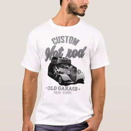 Camiseta hot rod custom voiture old garage new york by hips