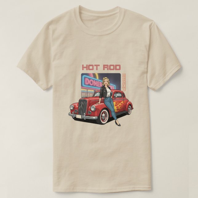 Camiseta Hot Rod Honey (Diseño del anverso)