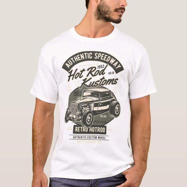 Camiseta Hot rod kustoms speedway (Anverso)