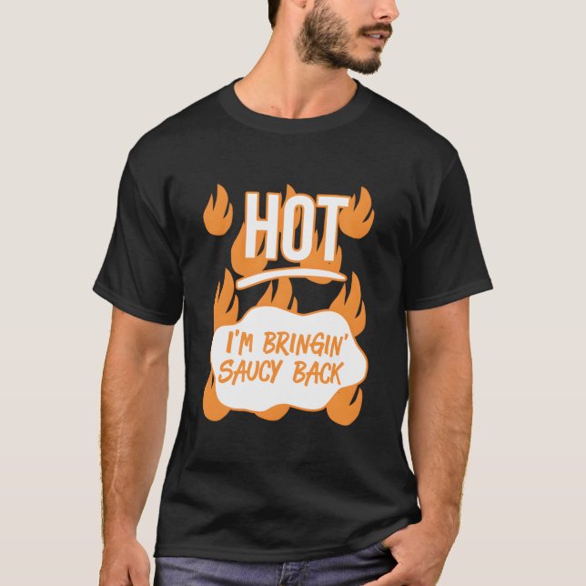 Camiseta Hot Sauces Halloween S I'M Bringing Saucy Back (Anverso)