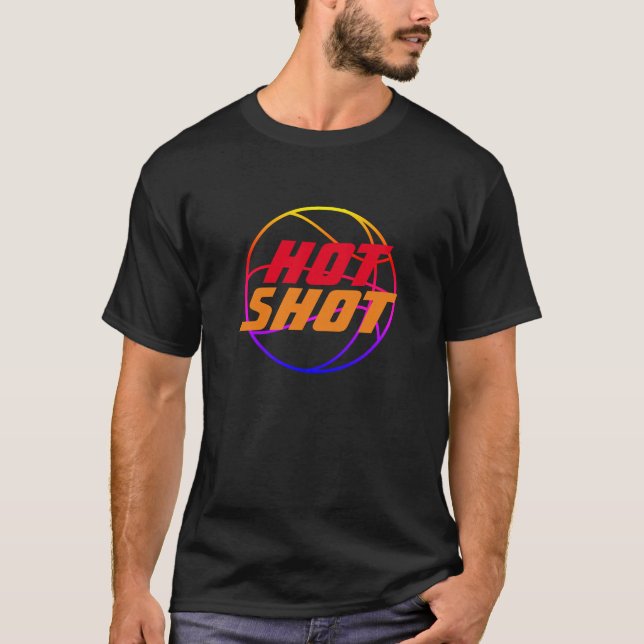 Camiseta Hot Shot | Cita de básquetbol con texto azul (Anverso)