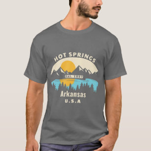 Camiseta Hot Springs Arkansas Souvenir Mountain Sunset Rive