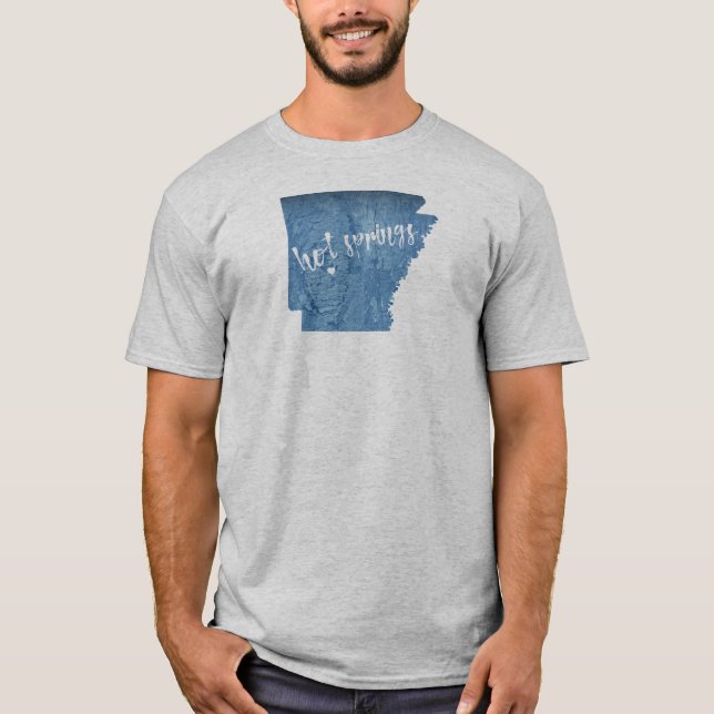 Camiseta Hot Springs Arkansas Wood Grain (Anverso)