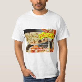 Camiseta Hot Steaming Pizza on Plate - Fresh Delicious Food