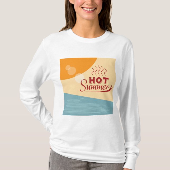 Camiseta Hot Summer Vintage Retro Vibes (Anverso)