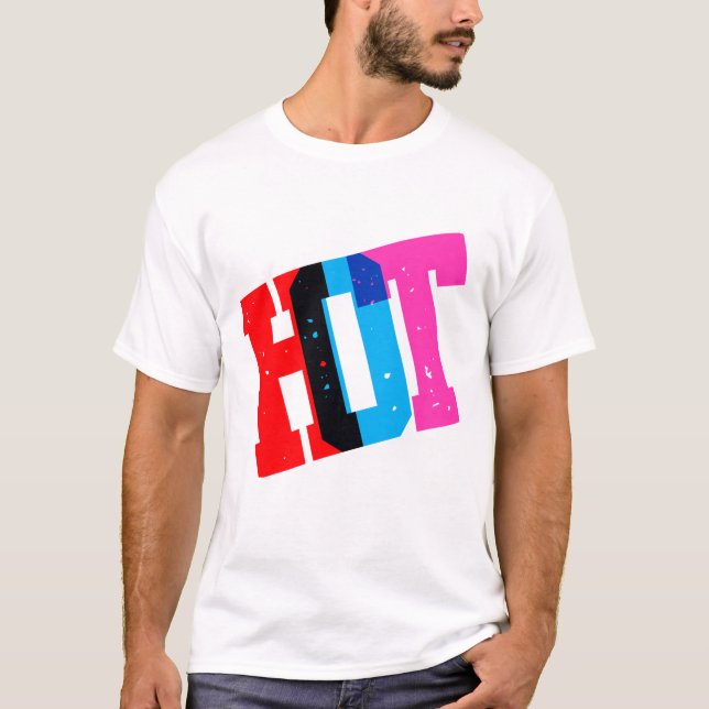 Camiseta “HOT” T-Shirt - Dynamisches und Auffälliges Design (Anverso)