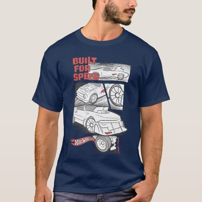 Camiseta Hot Wheels Built for Speed Comic Panels friends (Anverso)