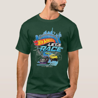 Camiseta Hot Wheels Lets Race paisaje urbano de carreras