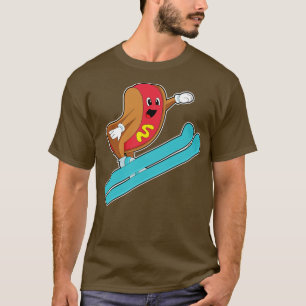 Camiseta Hotdog As Ski Jumper With Ski 