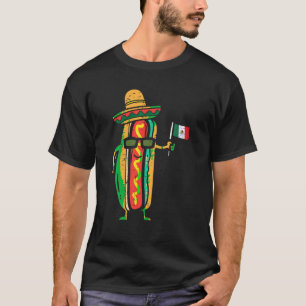 Camiseta Hotdog Bandera Mexicana Funny Cinco De Mayo Alimen