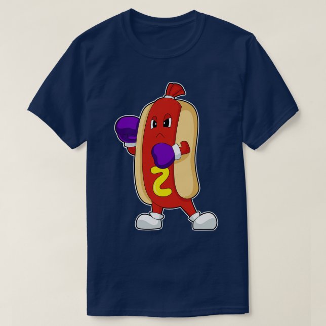 Camiseta Hotdog Boxer Guantes de boxeo Boxeo 2 (Diseño del anverso)