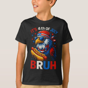Camiseta Hotdog Bruh 4 de Julio Niños Cuarto De Julio B