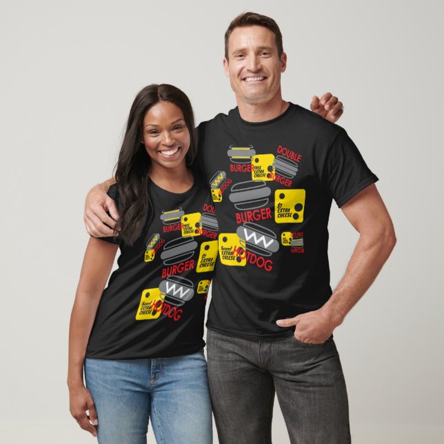 CAMISETA HOTDOG BURGER ICONS (Unisexo)