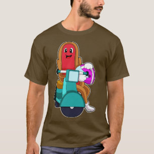 Camiseta Hotdog como ciclista con Scooter