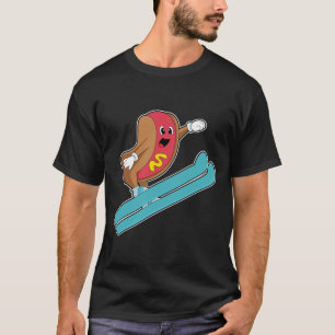 Camiseta Hotdog como saltador de esquí con Ski.PNG