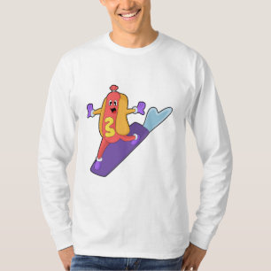Camiseta Hotdog como snowboarder con Sonowboard