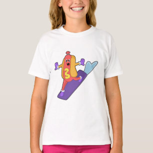 Camiseta Hotdog como snowboarder con Sonowboard