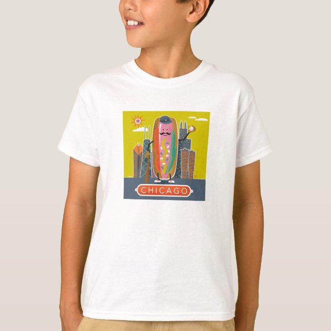 Camiseta Hotdog de Chicago (Anverso)
