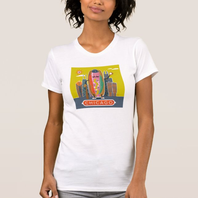 Camiseta Hotdog de Chicago (Anverso)
