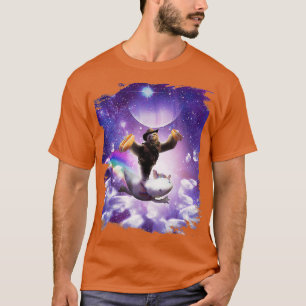Camiseta Hotdog de Cowboy Space Sloth Riding Aolotl