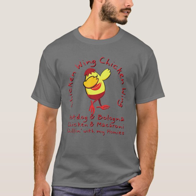 Camiseta Hotdog de pollo Wing Wing (Anverso)
