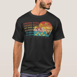Camiseta Hotdog de pollo Wing Wing y hombres de Bolonia