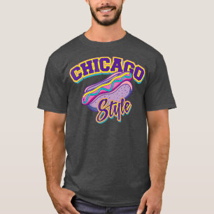 Camiseta Hotdog de salchicha divertida al estilo de Chicago