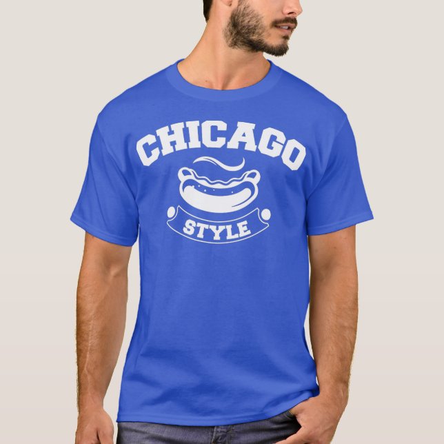Camiseta Hotdog de salchicha divertida al estilo de Chicago (Anverso)